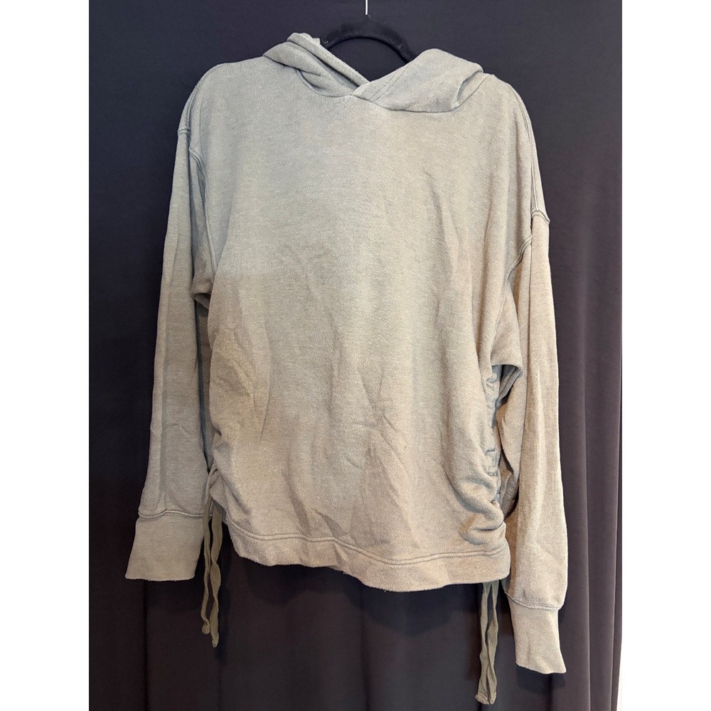 Women's Sage Green Aerie Oversized Side-Ruched Hooded Sweatshirt Size L